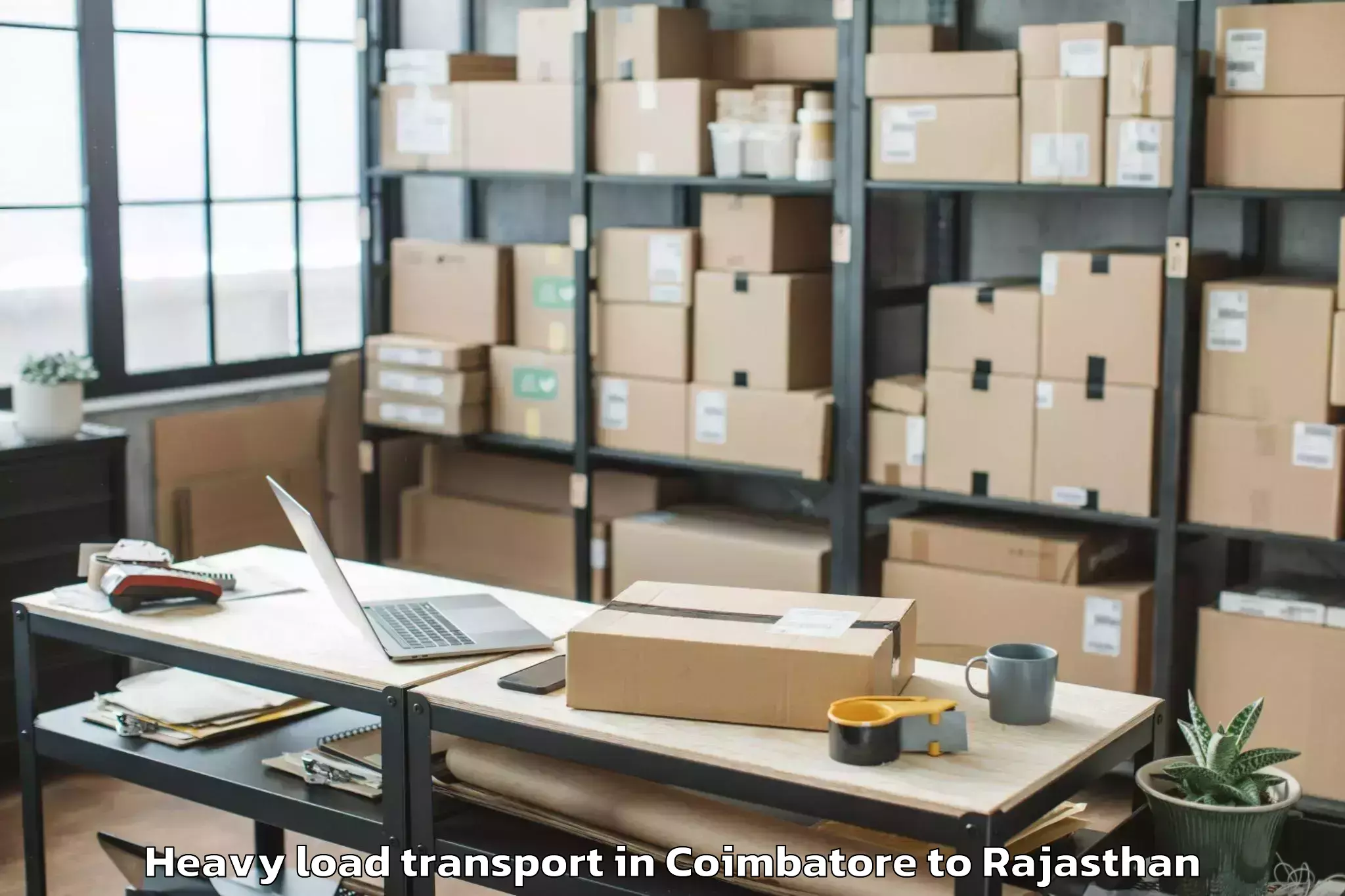 Book Coimbatore to Jahazpur Heavy Load Transport Online